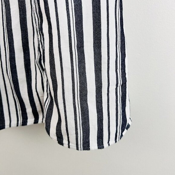 🎉Clearance🎉Loft Black & White Striped Cotton Lined Flowy Skirt ~ Size 2 - Picture 4 of 8